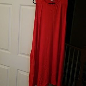 XL Honey&Lace Red sleeveless dress w pockets